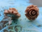 Preview: Braune Rose Ohrstecker Blume Blüte